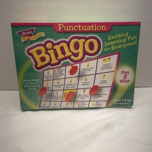 PUNCTUATION BINGO Classroom Game w/‎ Chips Trend Enterprises Educational 2002